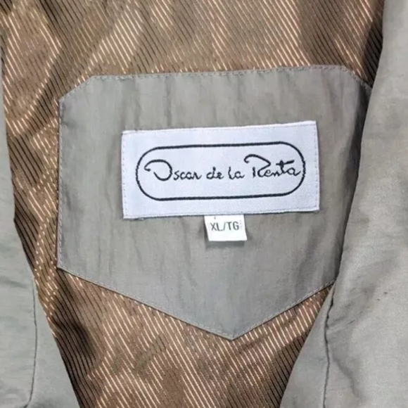 Vintage Oscar De La Renta Trench Coat, Size XL - Picture 9 of 11